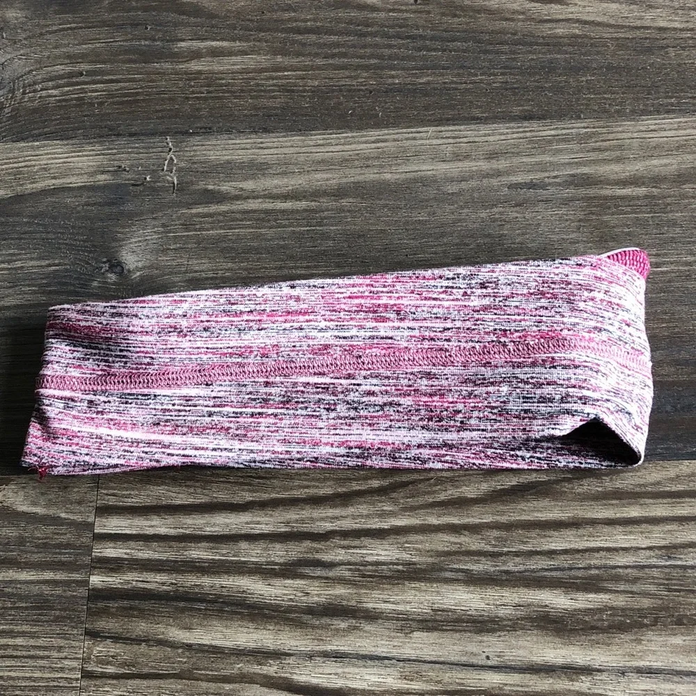 Lululemon Run and Done Ear Warmer Headband Ponytail Space Dye Berry W9M73S